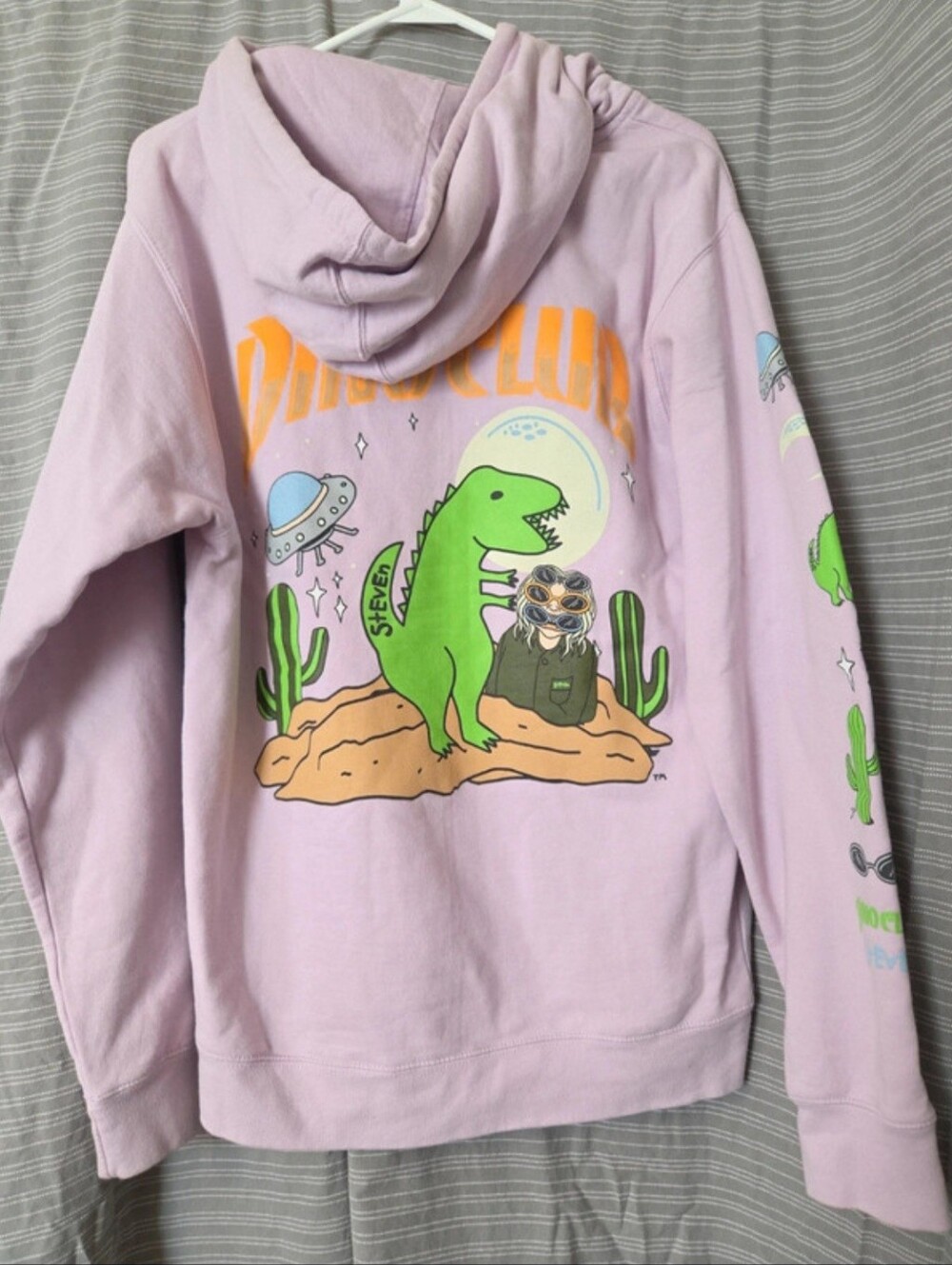 Dino Club Steven Lavender Graphic Hoodie